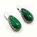 MALACHITE GEMSTONE SILVER PLATED EARRING - 3