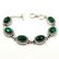 MALACHITE GEMSTONE SILVER PLATED GREEN BRACELET