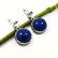 LAPIS LAZULI GEMSTONE SILVER PLATED EARRING