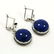 LAPIS LAZULI GEMSTONE SILVER PLATED EARRING - 3