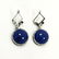 LAPIS LAZULI GEMSTONE SILVER PLATED EARRING - 4
