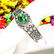 RUBY ZOSITE GEMSTONE SILVER PLATED BRACELET BANGLE - 2