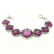 AMETHYST GEMSTONE SILVER PLATED PURPLE BRACELET