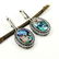 ABALONE SHELL GEMSTONE SILVER PLATED EARRING
