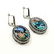 ABALONE SHELL GEMSTONE SILVER PLATED EARRING - 4