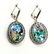 ABALONE SHELL GEMSTONE SILVER PLATED EARRING - 5