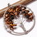 TIGER'S EYE GEMSTONE TREE OF LIFE CHARM SILVER PLATED