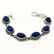LAPIS LAZULI GEMSTONE SILVER PLATED BLUE BRACELET