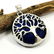 LAPIS LAZULI GEMSTONE TREE OF LIFE SILVER PLATED