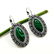 MALACHITE GEMSTONE SILVER PLATED EARRING