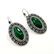 MALACHITE GEMSTONE SILVER PLATED EARRING - 4