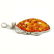 BALTIC AMBER GEMSTONE SILVER PLATED PENDANT JEWELRY 3" - 4