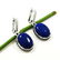 LAPIS LAZULI GEMSTONE SILVER PLATED EARRING