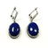 LAPIS LAZULI GEMSTONE SILVER PLATED EARRING - 3