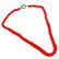 NATURAL RED CORAL GEMSTONE NECKLACE - 2