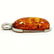 BALTIC AMBER GEMSTONE SILVER PLATED PENDANT JEWELRY 2" - 4