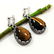 TIGER'S EYE GEMSTONE SILVER PLATED EARRING