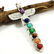 MULTI GEMSTONE SILVER PLATED MULTICOLOR PENDANT 2"