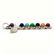 MULTI GEMSTONE SILVER PLATED MULTICOLOR PENDANT 2" - 4