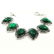 MALACHITE GEMSTONE SILVER PLATED GREEN BRACELET