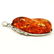 BALTIC AMBER GEMSTONE SILVER PLATED PENDANT JEWELRY 3" - 4