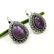 AMETHYST GEMSTONE SILVER PLATED EARRING