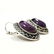 AMETHYST GEMSTONE SILVER PLATED EARRING - 2