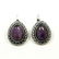 AMETHYST GEMSTONE SILVER PLATED EARRING - 3