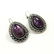 AMETHYST GEMSTONE SILVER PLATED EARRING - 4
