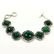 MALACHITE GEMSTONE SILVER PLATED GREEN BRACELET