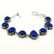 LAPIS LAZULI GEMSTONE SILVER PLATED BLUE BRACELET