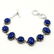 LAPIS LAZULI GEMSTONE SILVER PLATED BLUE BRACELET - 3