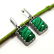 MALACHITE GEMSTONE SILVER PLATED EARRING