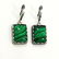 MALACHITE GEMSTONE SILVER PLATED EARRING - 3