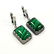 MALACHITE GEMSTONE SILVER PLATED EARRING - 4
