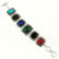 MULTI GEMSTONE SILVER PLATED MULTICOLOR BRACELET - 2