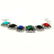 MULTI GEMSTONE SILVER PLATED MULTICOLOR BRACELET - 3