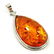 BALTIC AMBER GEMSTONE SILVER PLATED PENDANT JEWELRY - 3