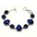 LAPIS LAZULI GEMSTONE SILVER PLATED BLUE BRACELET