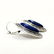 LAPIS LAZULI GEMSTONE SILVER PLATED EARRING - 2