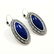 LAPIS LAZULI GEMSTONE SILVER PLATED EARRING - 4