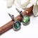 ABALONE SHELL GEMSTONE SILVER PLATED LEVER BACK