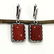 CARNELIAN GEMSTONE SILVER PLATED EARRING - 3