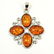 BALTIC AMBER GEMSTONE SILVER PLATED PENDANT JEWELRY - 2
