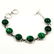 MALACHITE GEMSTONE SILVER PLATED GREEN BRACELET