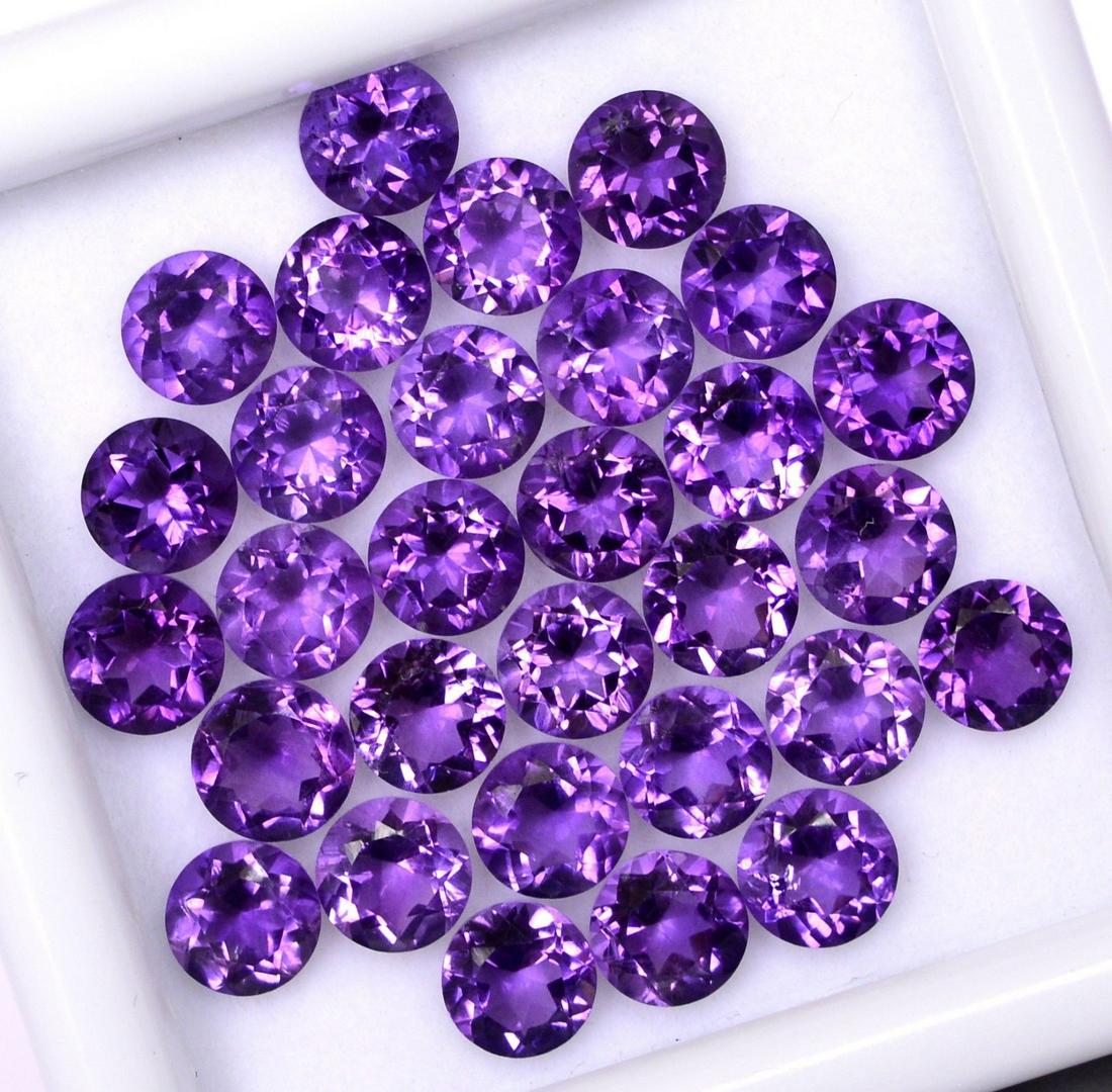 Natural Purple Amethyst 5 MM Round Cut Loose Gemstone (1 of 5)