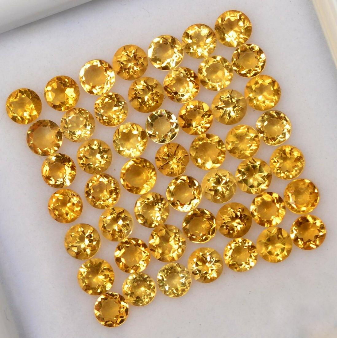 Natural Yellow Citrine 3 MM Round Cut Loose Gemstone (1 of 2)