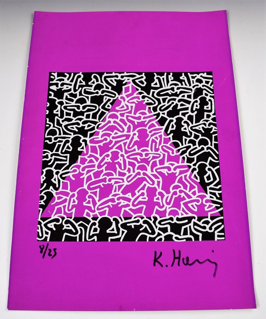 Keith Haring Silence Equals Death Signed/numbered