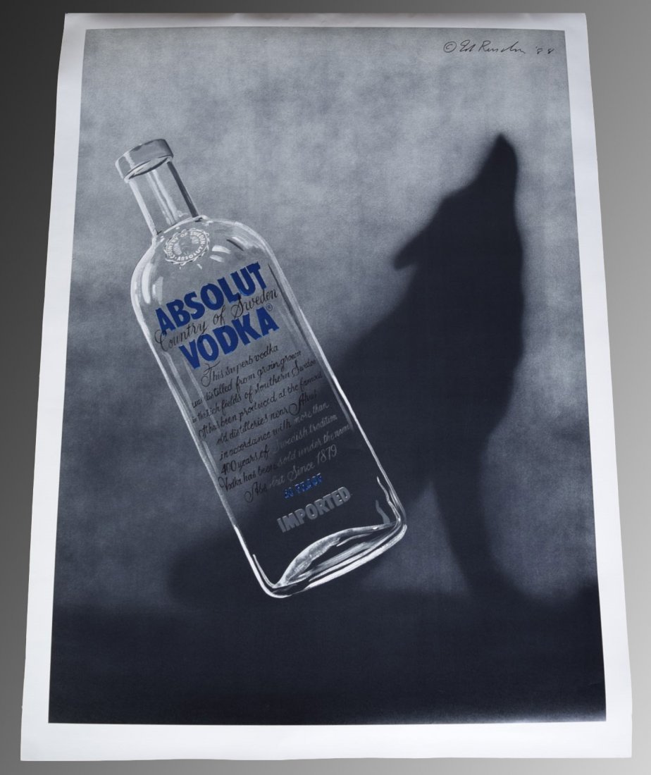 Ed Ruscha Signed Absolut (1 of 2)