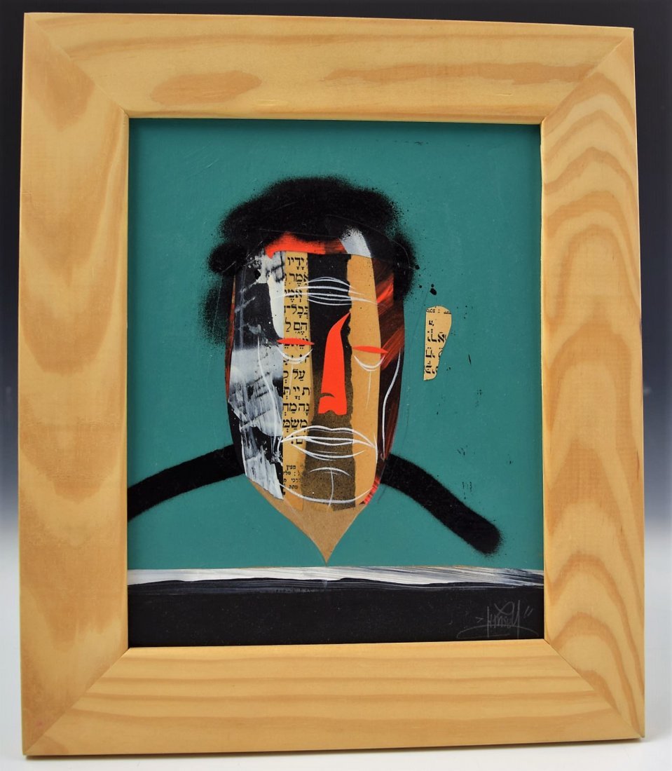 Dave Kinsey: Dave Kinsey, b. 1971 Mixed media on board Measures 8 x 10 inches, framed size measures: 11 x 13 inches Acquired directly from the artist